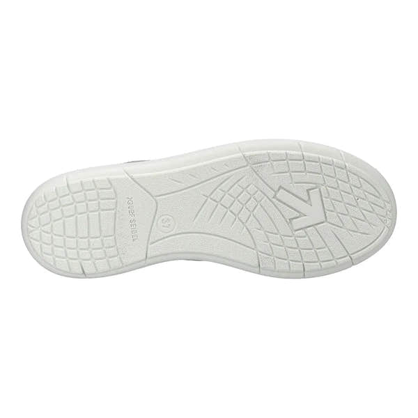 Josef Seibel Megan 07 ladies reed green leather lace-up trainers with arch support and comfortable sole.