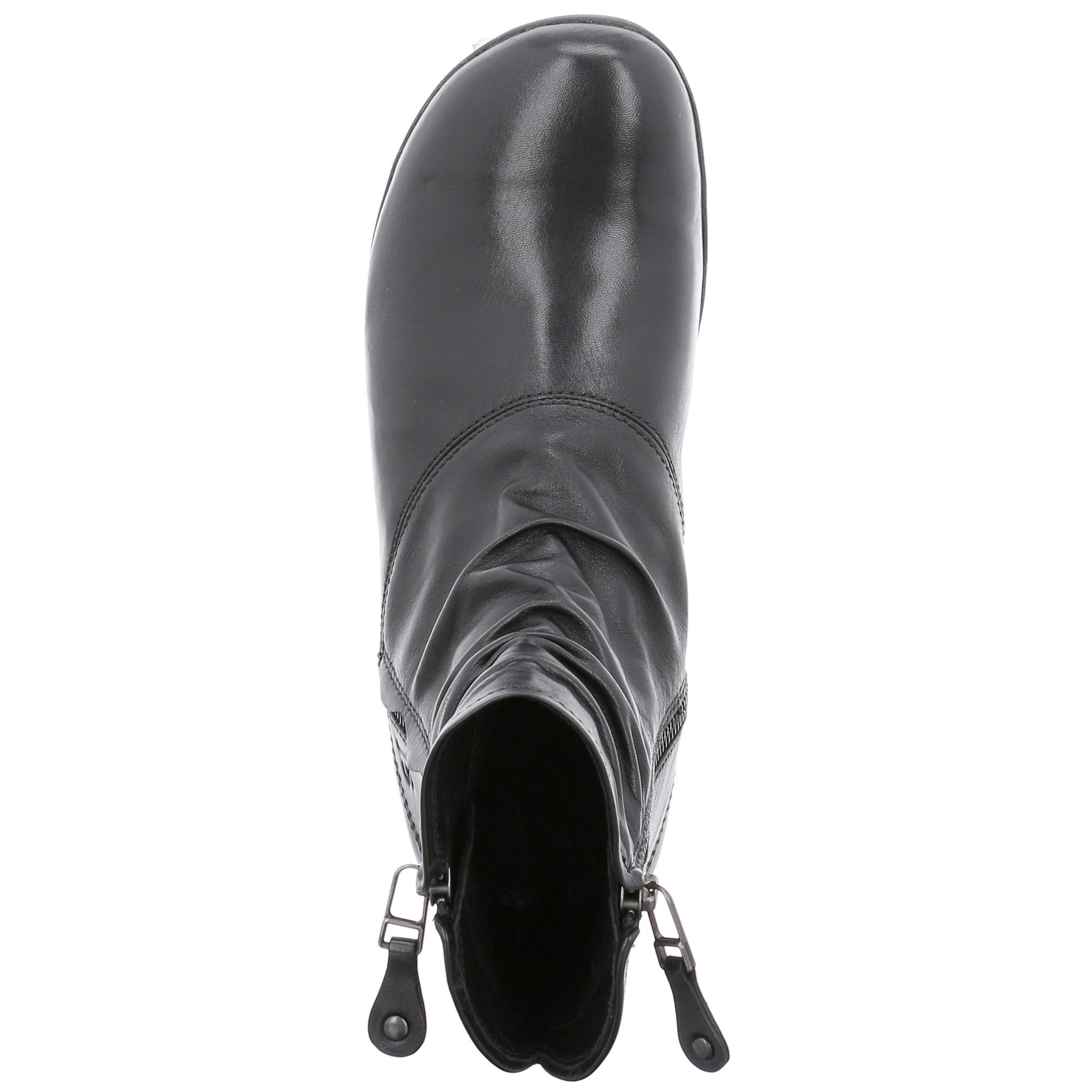 Josef Seibel Naly 24 Ladies Ocean Leather Twin Zip Ankle Boots - elevate your sole