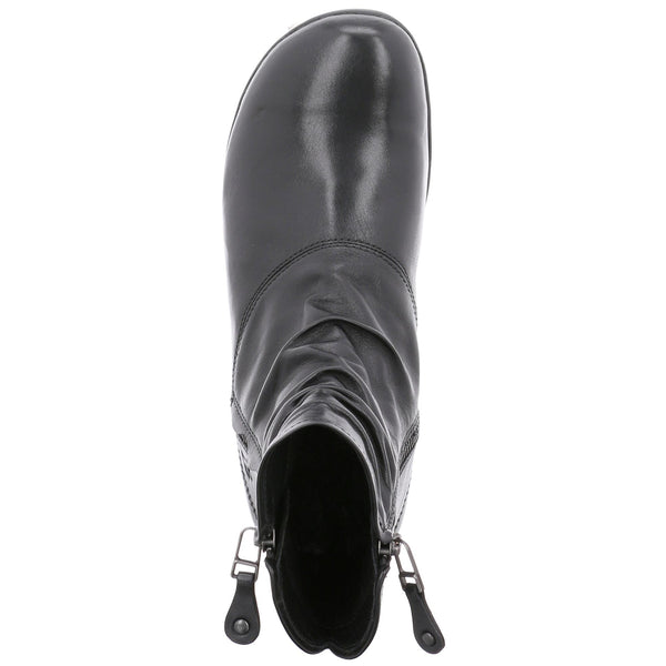 Josef Seibel Naly 24 Ladies Ocean Leather Twin Zip Ankle Boots - elevate your sole