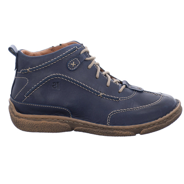 Josef Seibel Neele 52 Ladies Ocean Leather Zip & Lace Up Boots - elevate your sole
