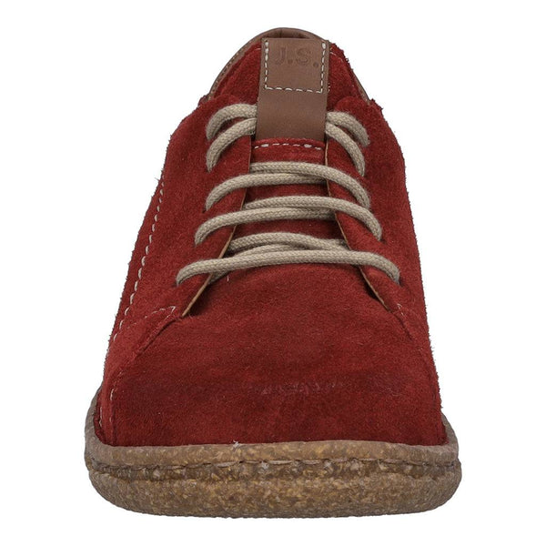 Josef Seibel Neele 67 Ladies Red Combi Leather Arch Support Lace Up Shoes-elevate your sole