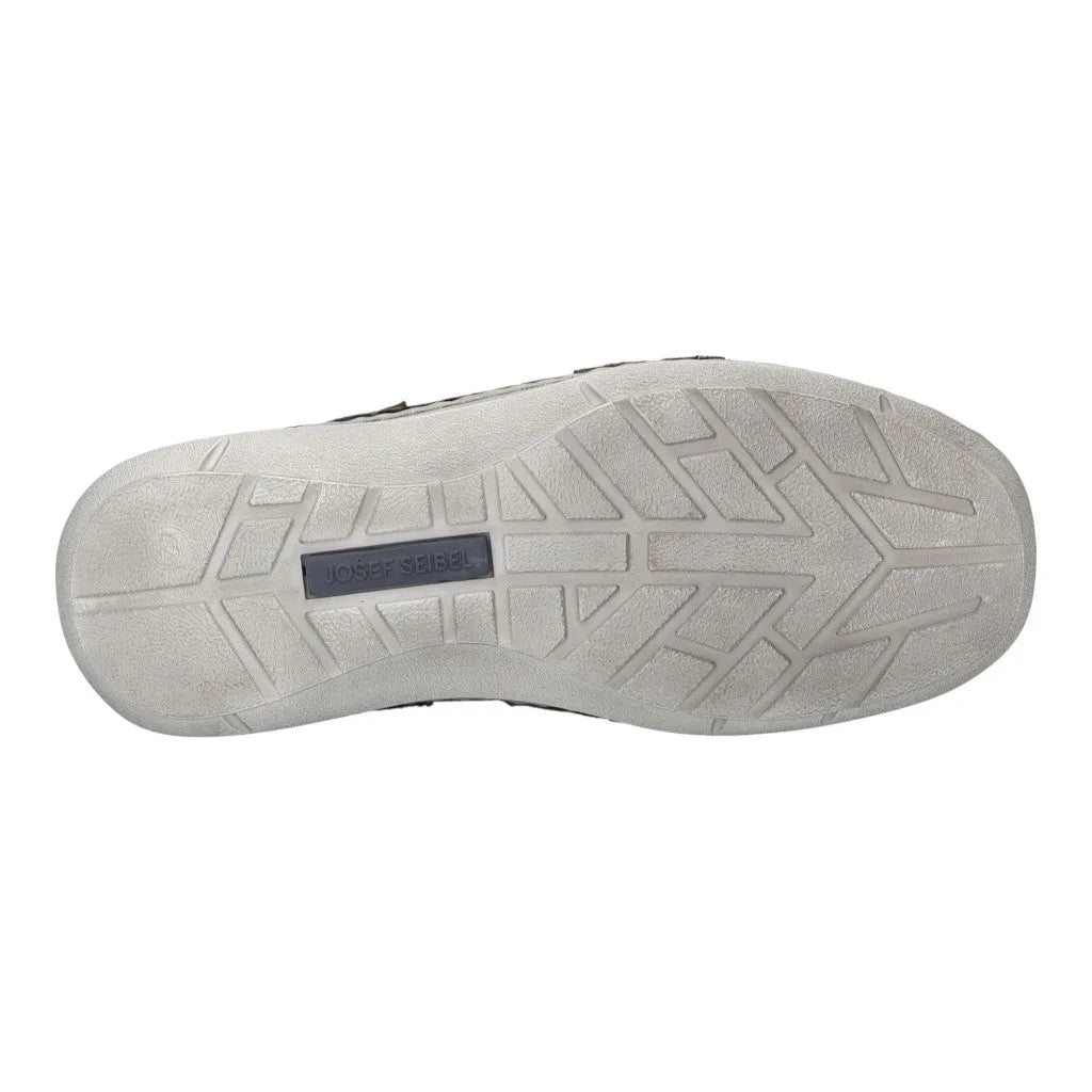 Josef Seibel New Anvers 10 men's wide Brasil multi leather lace-up shoes, beige sole with textured grip pattern and brand logo.