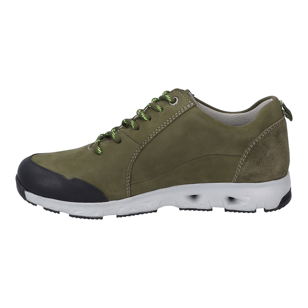 Josef Seibel Noih 52 Ladies Olive Leather Waterproof Lace Up Shoes-elevate your sole