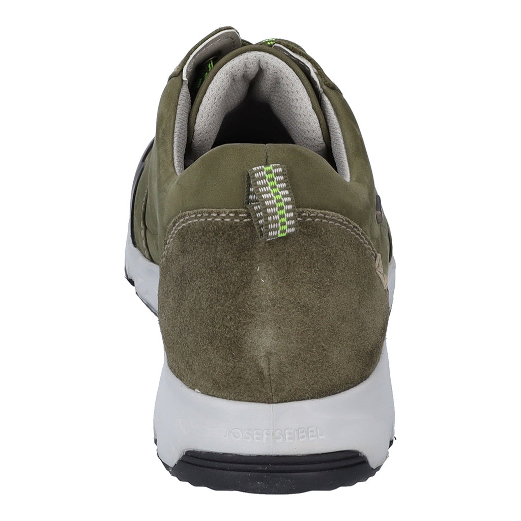 Josef Seibel Noih 52 Ladies Olive Leather Waterproof Lace Up Shoes-elevate your sole