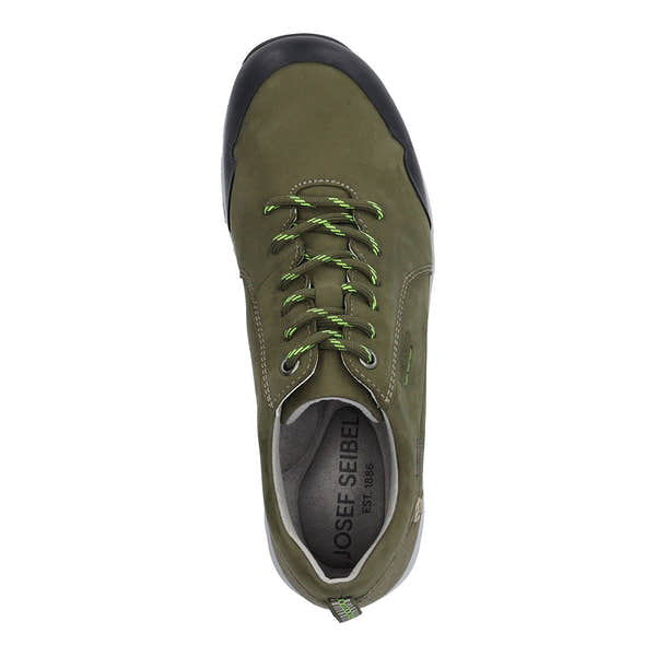 Josef Seibel Noih 52 Ladies Olive Leather Waterproof Lace Up Shoes-elevate your sole