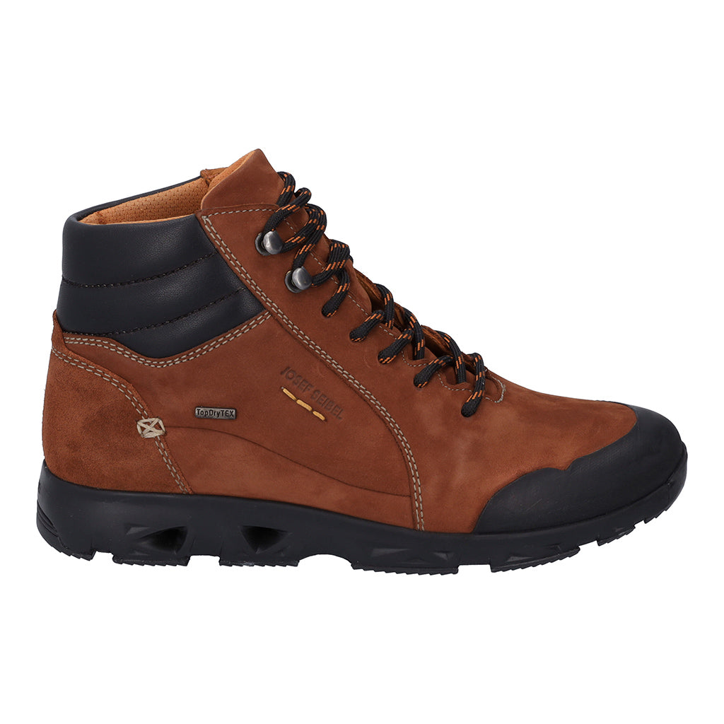 Josef Seibel Noih 53 Ladies Rust Leather Waterproof Lace Up Ankle Boots-elevate your sole