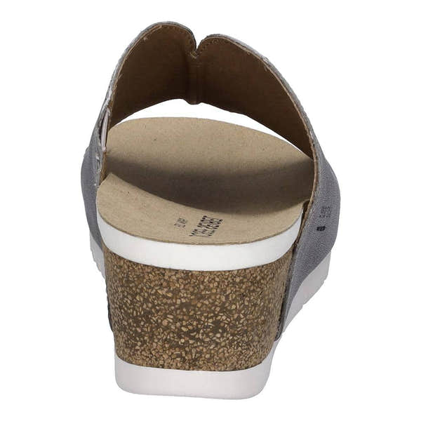 Josef Seibel Quinn 01 Ladies Silver Leather Arch Support Slip On Sandals-elevate your sole