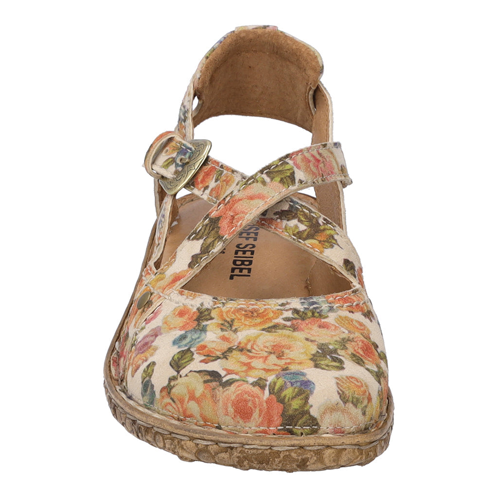 Josef Seibel Rosalie 13 Ladies Beige Multi Leather Buckle Shoes-elevate your sole