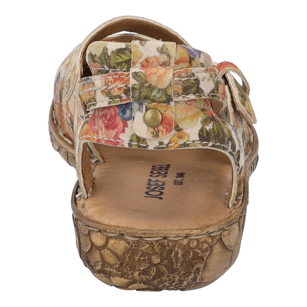 Josef Seibel Rosalie 13 Ladies Beige Multi Leather Buckle Shoes-elevate your sole