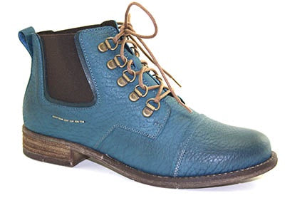 Josef Seibel Sienna 09 Ladies Aqua Blue Kombi Lace Up Ankle Boot - elevate your sole