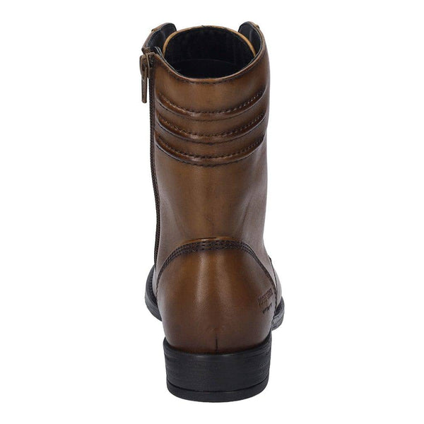 Josef Seibel Simona 01 Ladies Cognac Leather Arch Support Lace Up Mid-Calf Boots-elevate your sole
