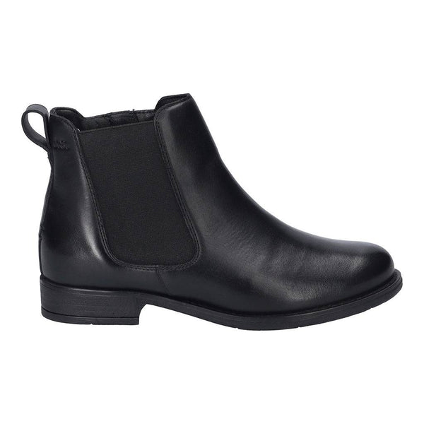 Josef Seibel Simona 03 Ladies Black Leather Arch Support Side Zip Ankle Boots-elevate your sole