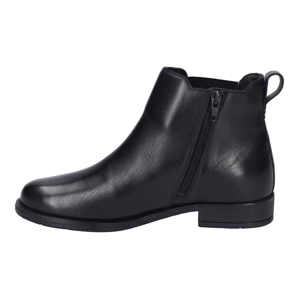 Josef Seibel Simona 03 Ladies Black Leather Arch Support Side Zip Ankle Boots-elevate your sole