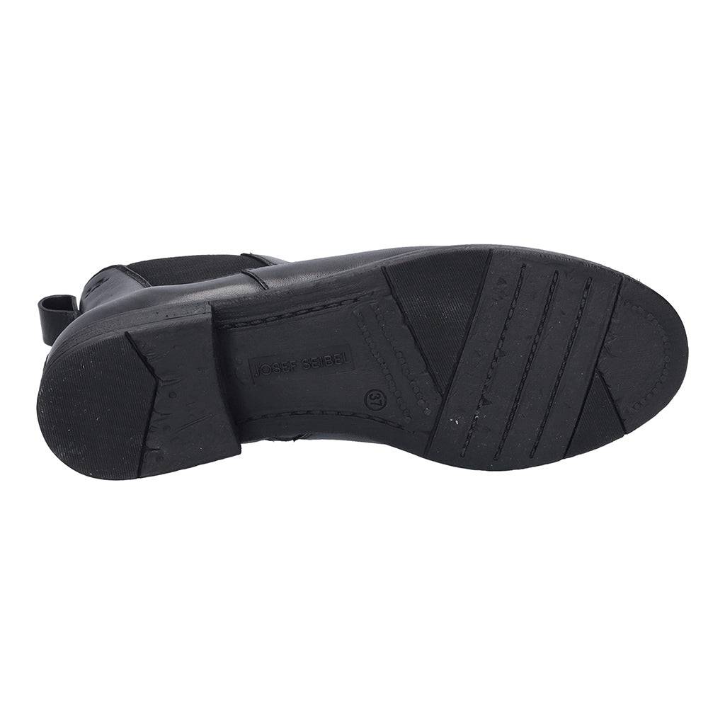 Josef Seibel Simona 03 Ladies Black Leather Arch Support Side Zip Ankle Boots-elevate your sole