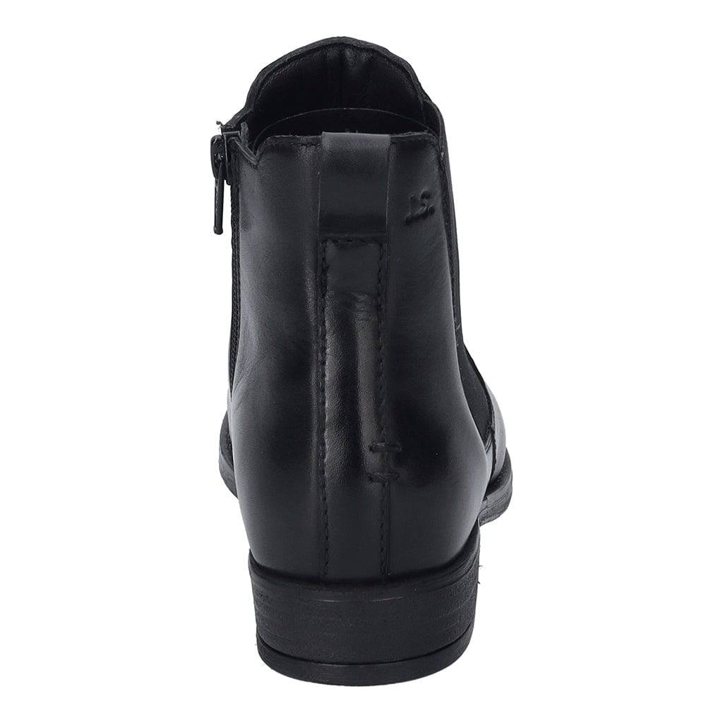 Josef Seibel Simona 03 Ladies Black Leather Arch Support Side Zip Ankle Boots-elevate your sole