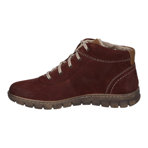 Josef Seibel Steffi 53 Ladies Bordo Waterproof Leather Lace Up Ankle Boots - elevate your sole