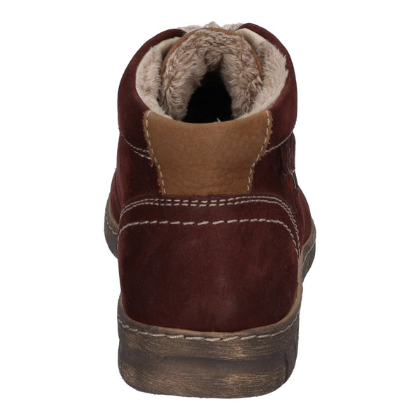Josef Seibel Steffi 53 Ladies Bordo Waterproof Leather Lace Up Ankle Boots - elevate your sole