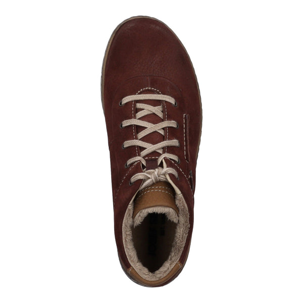 Josef Seibel Steffi 53 Ladies Bordo Waterproof Leather Lace Up Ankle Boots - elevate your sole