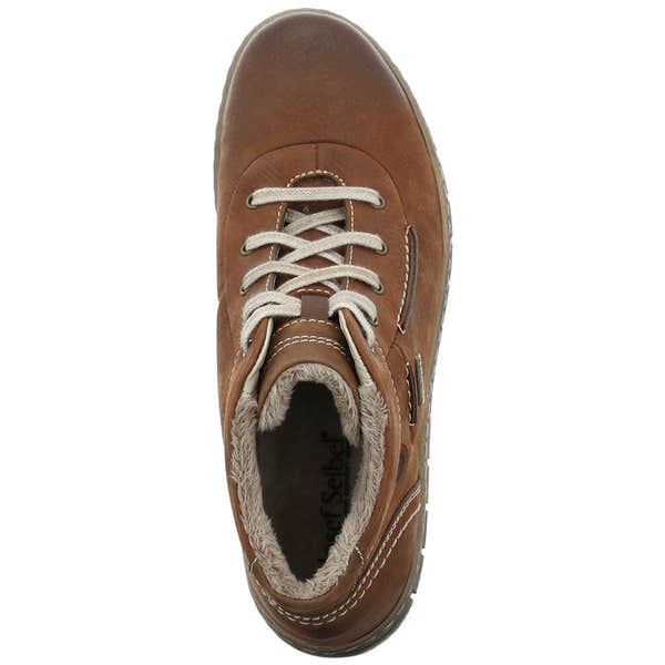 Josef Seibel Steffi 53 Ladies Cognac Leather Waterproof Lace Up Ankle Boots - elevate your sole