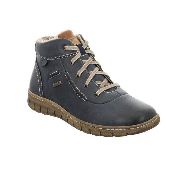 Josef Seibel Steffi 53 Ladies Ocean Leather Waterproof Lace Up Ankle Boots-elevate your sole