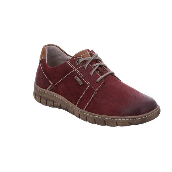 Josef Seibel Steffi 59 Bordo Red Waterproof Leather Lace Up Shoes-elevate your sole