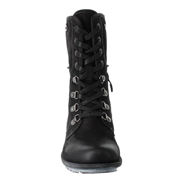 Josef Seibel Susie 04 Ladies Black Leather Waterproof Zip & Lace Ankle Boots-elevate your sole