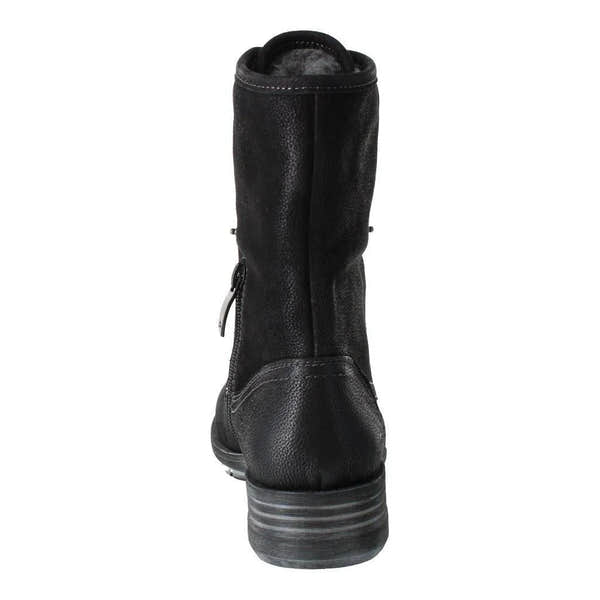 Josef Seibel Susie 04 Ladies Black Leather Waterproof Zip & Lace Ankle Boots-elevate your sole