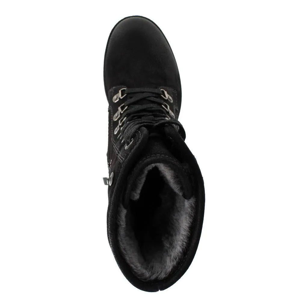 Josef Seibel Susie 04 Ladies Black Leather Waterproof Zip & Lace Ankle Boots-elevate your sole