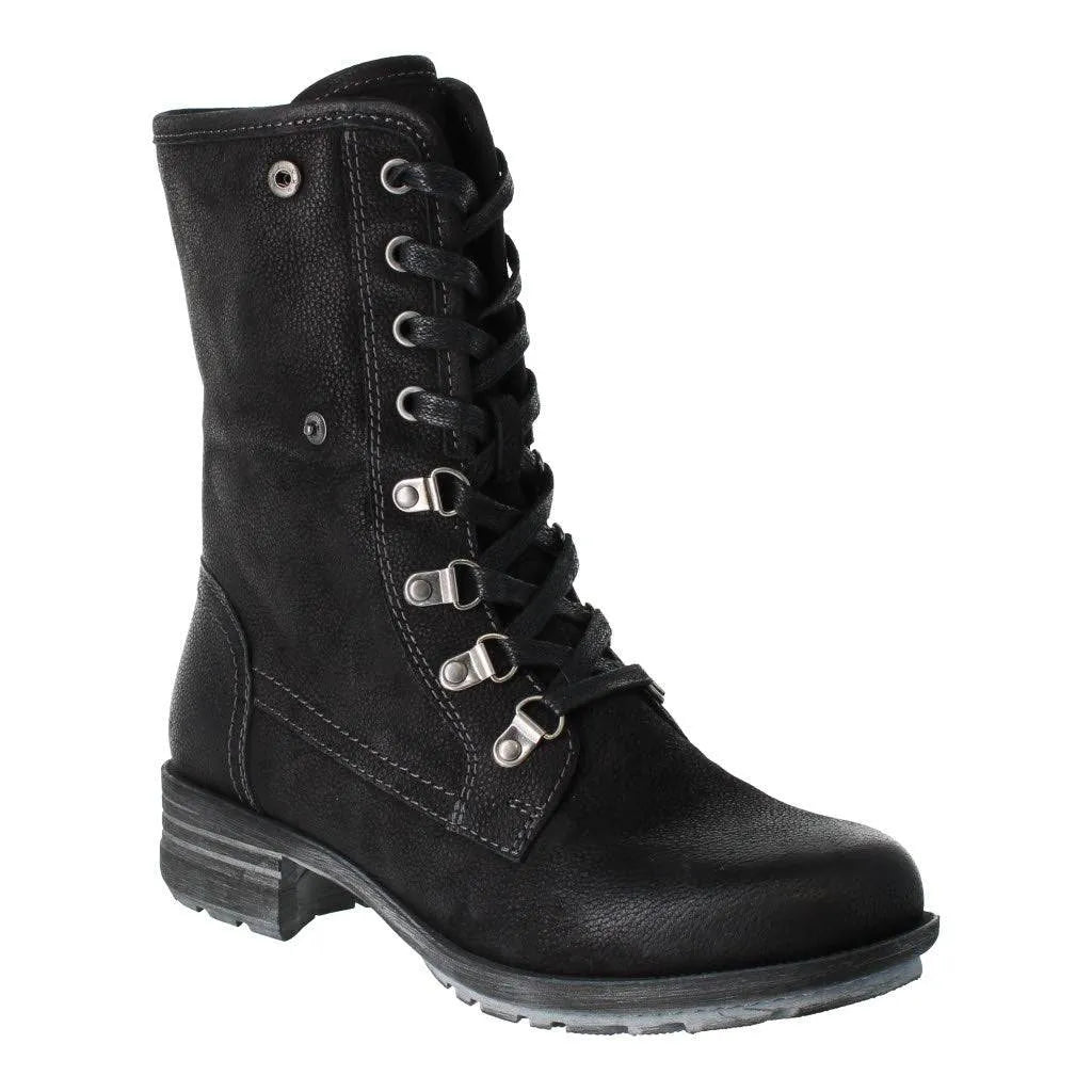 Josef Seibel Susie 04 Ladies Black Leather Waterproof Zip & Lace Ankle Boots-elevate your sole