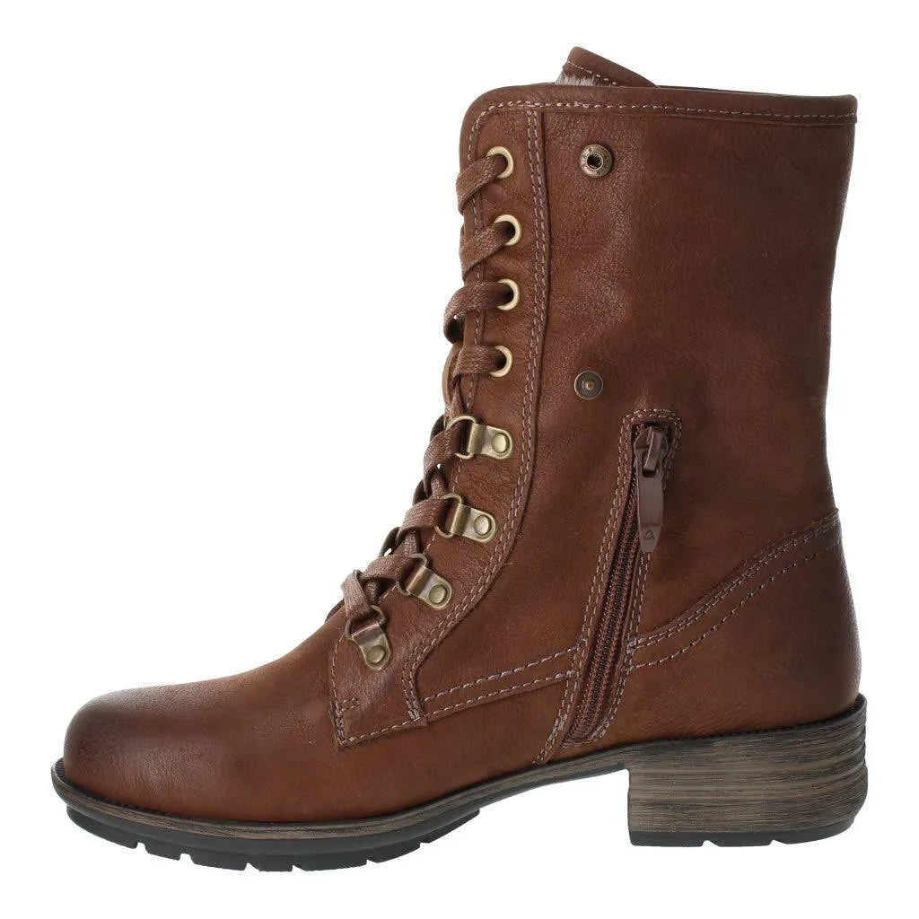 Josef Seibel Susie 04 Ladies Brown Leather Waterproof Zip & Lace Ankle Boots-elevate your sole