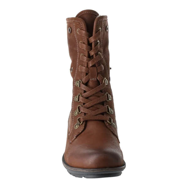 Josef Seibel Susie 04 Ladies Brown Leather Waterproof Zip & Lace Ankle Boots-elevate your sole