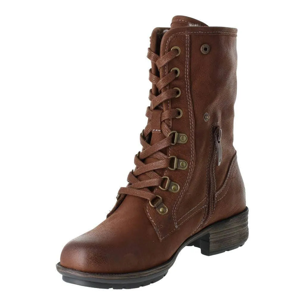 Josef Seibel Susie 04 Ladies Brown Leather Waterproof Zip & Lace Ankle Boots-elevate your sole