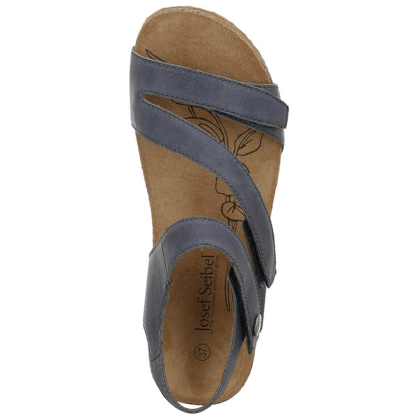 Josef Seibel Tonga 25 Jeans Blue Leather Sandals-elevate your sole