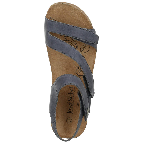 Josef Seibel Tonga 25 Jeans Blue Leather Sandals-elevate your sole