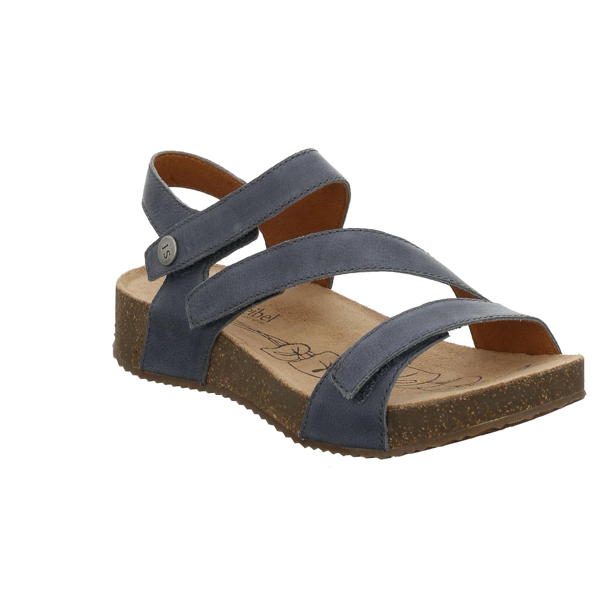 Josef Seibel Tonga 25 Jeans Blue Leather Sandals-elevate your sole