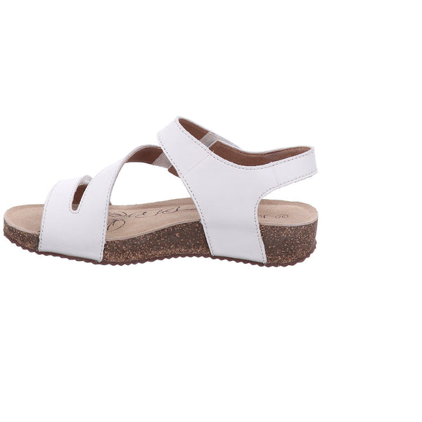 Josef Seibel Tonga 25 Ladies White Leather Touch Fastening Sandals-elevate your sole