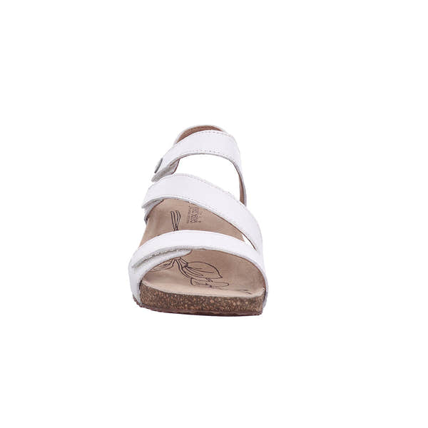 Josef Seibel Tonga 25 Ladies White Leather Touch Fastening Sandals-elevate your sole