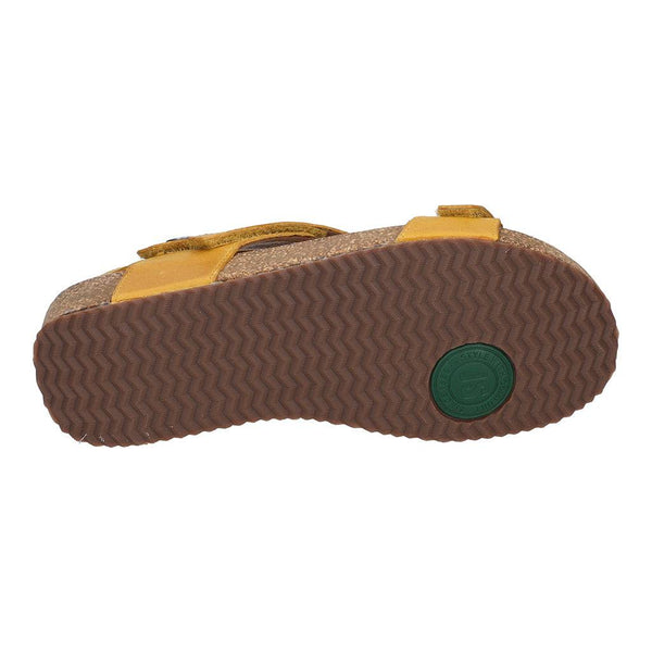 Josef Seibel Tonga 25 Ladies Yellow Leather Arch Support Touch Fastening Sandals-elevate your sole