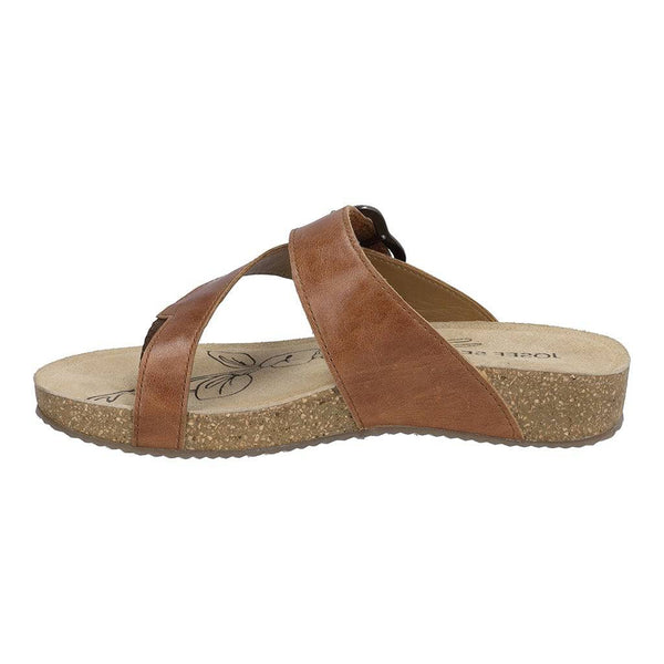 Josef Seibel Tonga 77 Ladies Camel Brown Leather Arch Support Touch Fastening Sandals-elevate your sole
