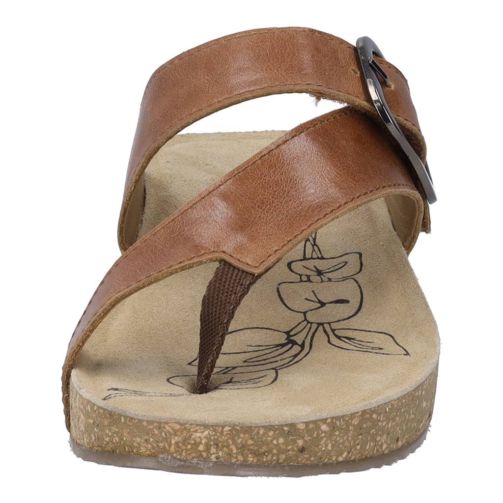 Josef Seibel Tonga 77 Ladies Camel Brown Leather Arch Support Touch Fastening Sandals-elevate your sole