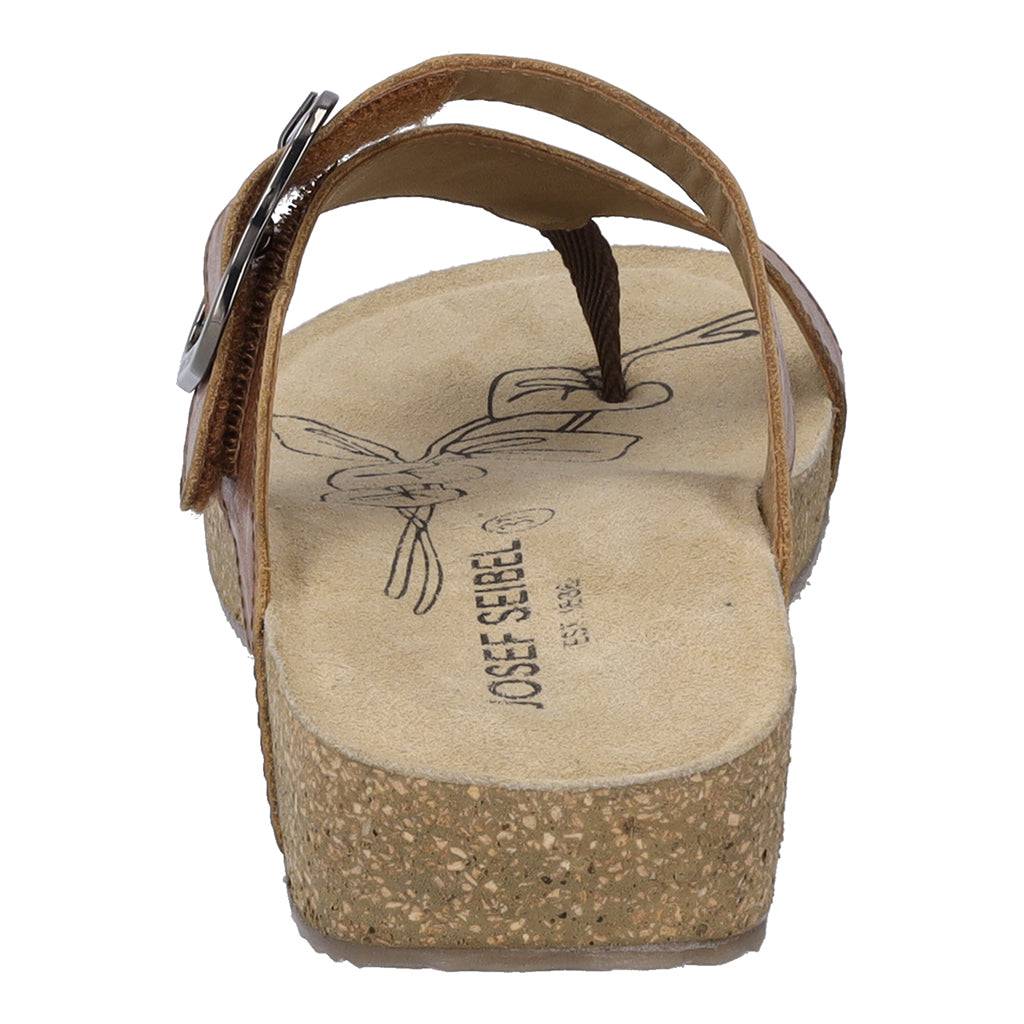 Josef Seibel Tonga 77 Ladies Camel Brown Leather Arch Support Touch Fastening Sandals-elevate your sole