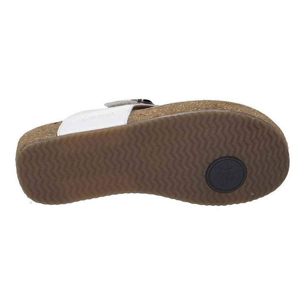 Josef Seibel Tonga 77 Ladies White Leather Arch Support Touch Fastening Sandals-elevate your sole