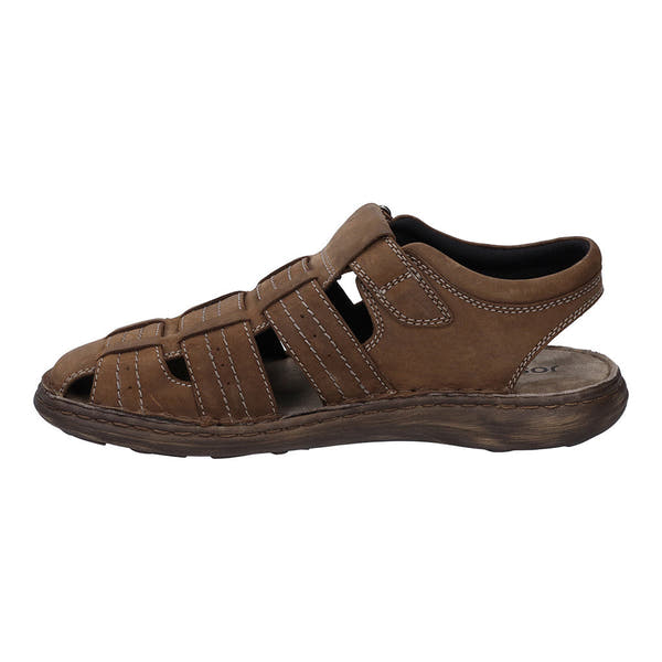 Josef Seibel Vincent 06 Mens Brown Leather Touch Fastening Sandals-elevate your sole