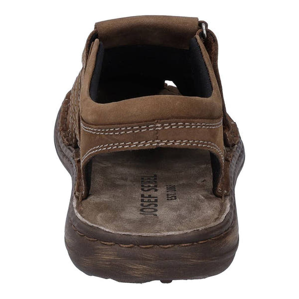 Josef Seibel Vincent 06 Mens Brown Leather Touch Fastening Sandals-elevate your sole