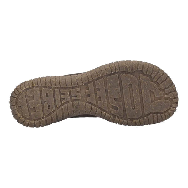 Josef Seibel Wallace 04 men's Brasil brown leather leather lace-up shoes with rubber outsole and textured tread pattern.