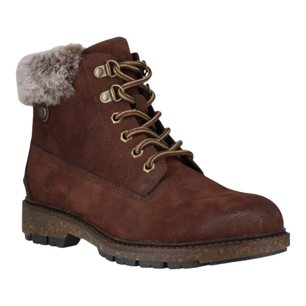 Josef Seibel Waylon 05 Ladies Brown Leather Waterproof Zip & Lace Ankle Boots