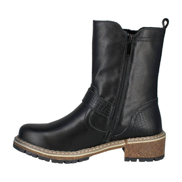 Josef Seibel Waylynn 16 Ladies Black Leather Waterproof Twin Zip Ankle Boots-elevate your sole