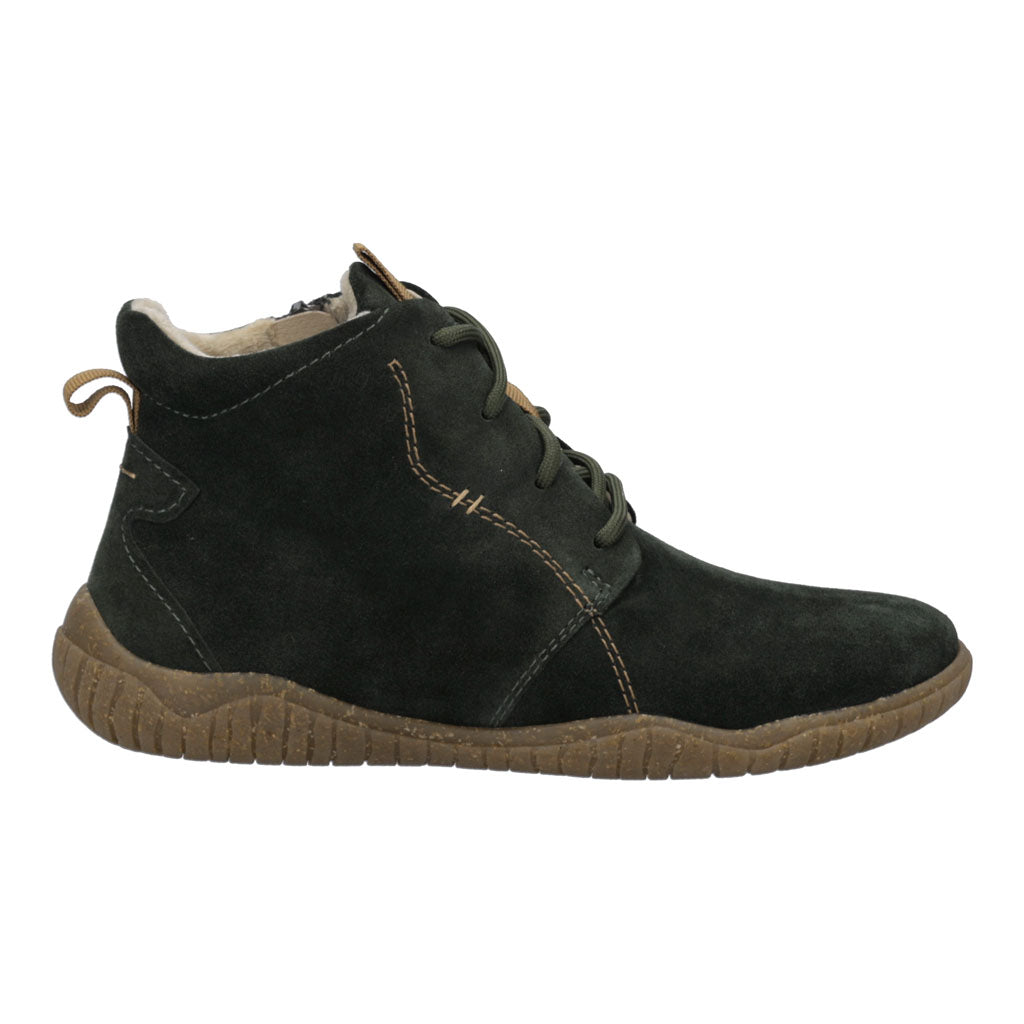 Josef Seibel Wynona 05 Ladies Green Leather Lace Up Ankle Boots