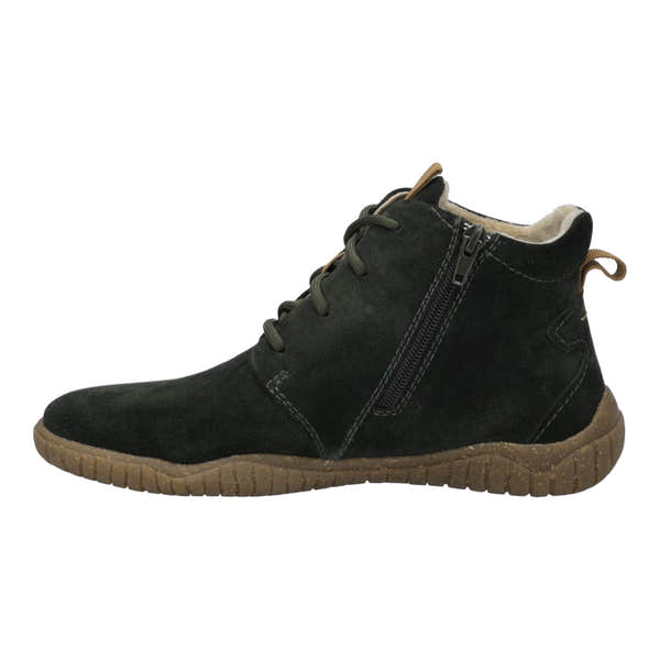Josef Seibel Wynona 05 Ladies Green Leather Lace Up Ankle Boots