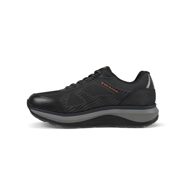 Joya Cancun II STX Black Mens Leather & Textile Arch Support Lace up Shoes-elevate your sole